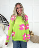 Fun Times Daisy Lightweight Sweater-150 Sweaters- Simply Simpson's Boutique is a Women's Online Fashion Boutique Located in Jupiter, Florida