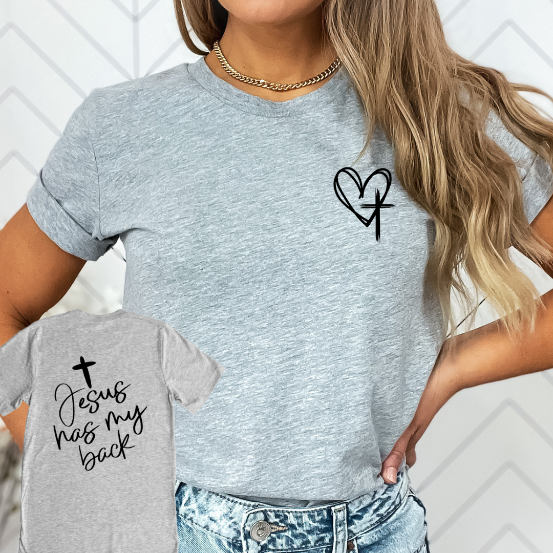 Jesus has your back-Graphic Tee- Simply Simpson's Boutique is a Women's Online Fashion Boutique Located in Jupiter, Florida