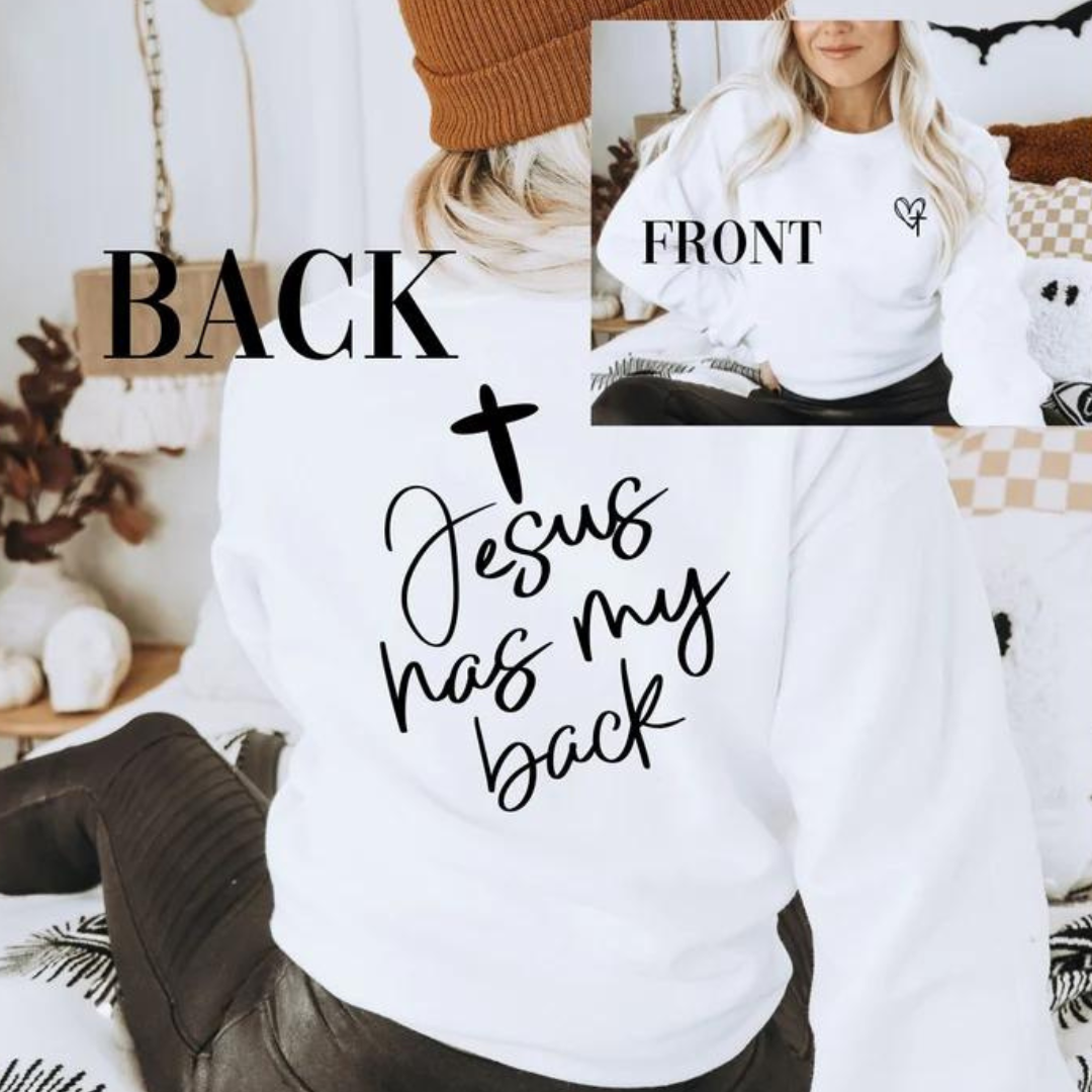 Jesus has your back-Graphic Tee- Simply Simpson's Boutique is a Women's Online Fashion Boutique Located in Jupiter, Florida