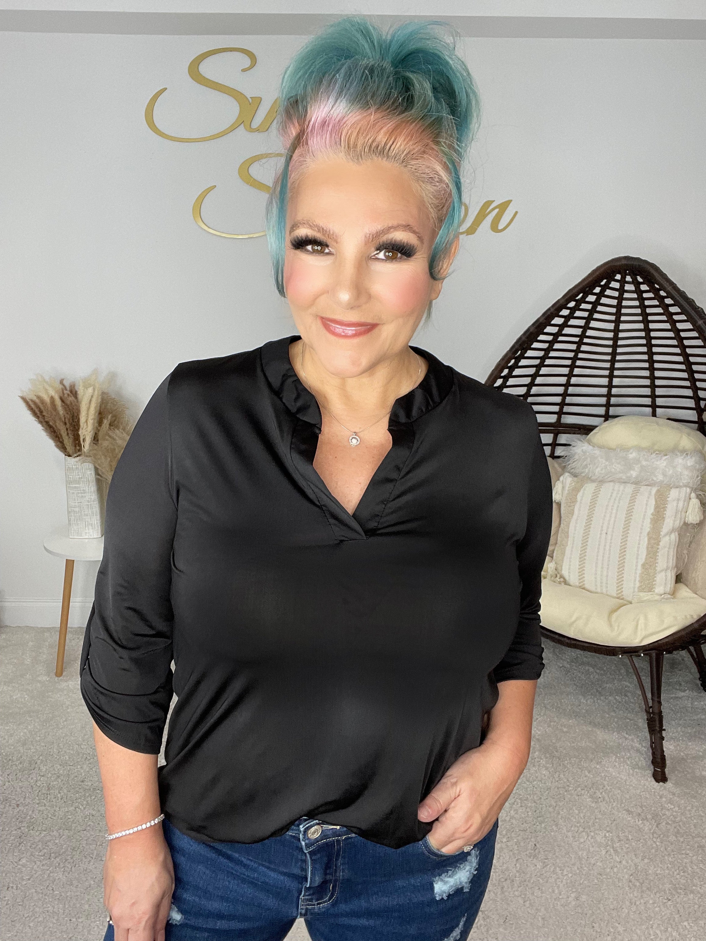 Simply Simpson Solid Colored Gabby’s-110 Long Sleeves- Simply Simpson's Boutique is a Women's Online Fashion Boutique Located in Jupiter, Florida