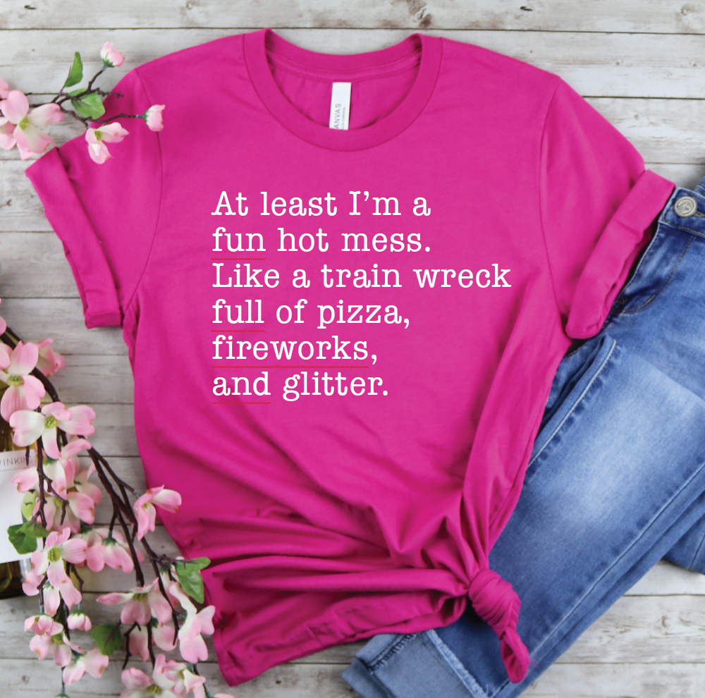 Fun Hot Mess Graphic Tee-Graphic Tee- Simply Simpson's Boutique is a Women's Online Fashion Boutique Located in Jupiter, Florida