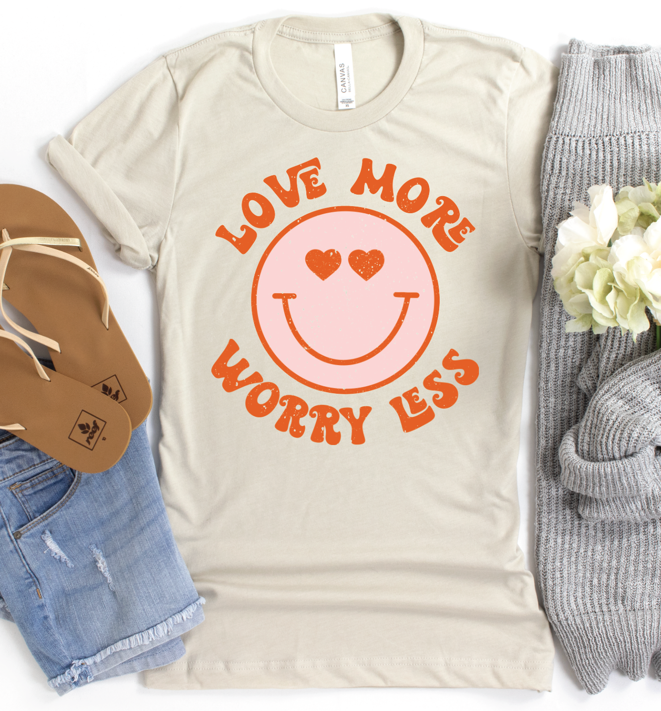 Love More Worry Less ❤️-Graphic Tee- Simply Simpson's Boutique is a Women's Online Fashion Boutique Located in Jupiter, Florida