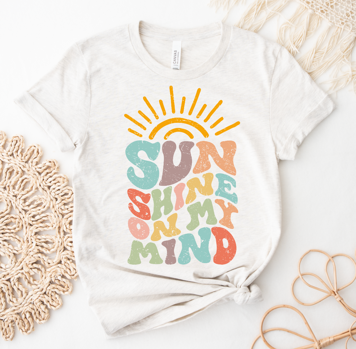 Sun Shine On My Mind-Graphic Tee- Simply Simpson's Boutique is a Women's Online Fashion Boutique Located in Jupiter, Florida